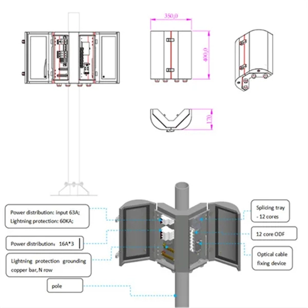 Height of the secondary distribution box switch