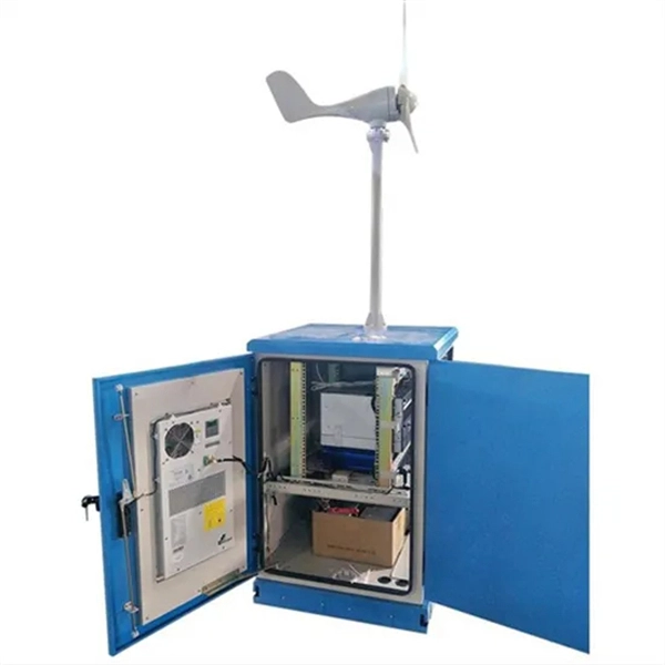 Front view of the network cabinet